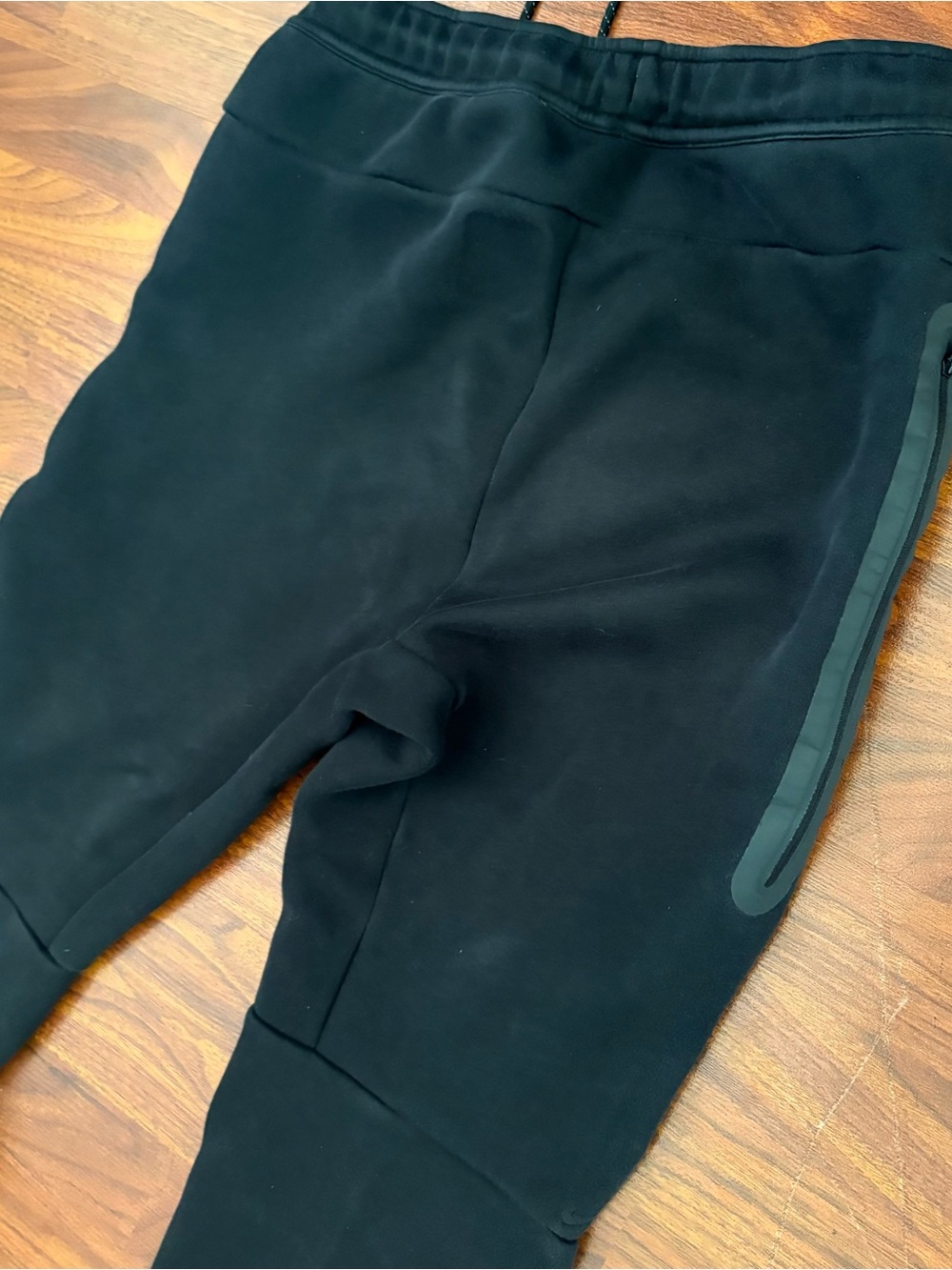 Nike Tech Fleece Joggers Size M Sweatpants Black Gym Run Workout Classic Zip USA - Picture 8 of 10